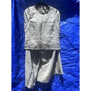Finity Naturals grey dress with black stitch detailing size US L